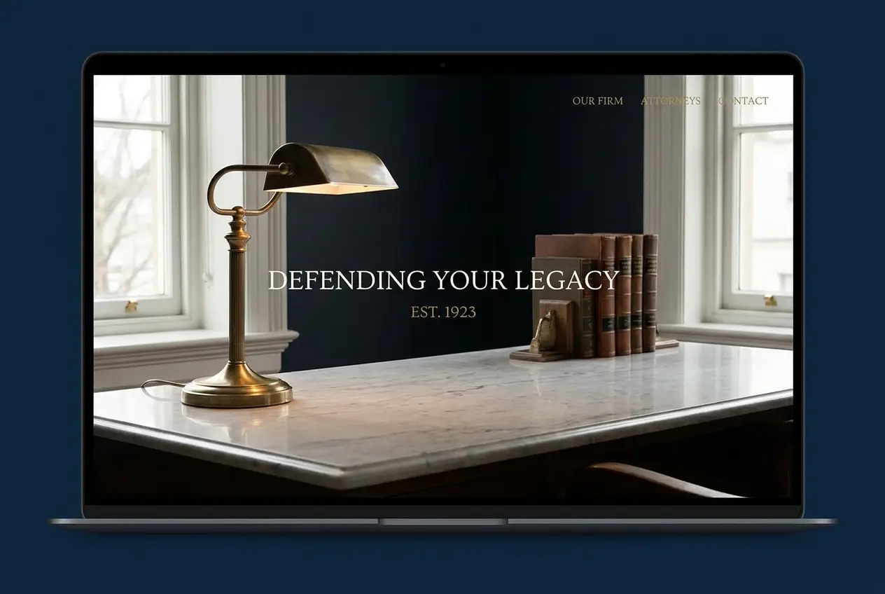 Law firm website template preview